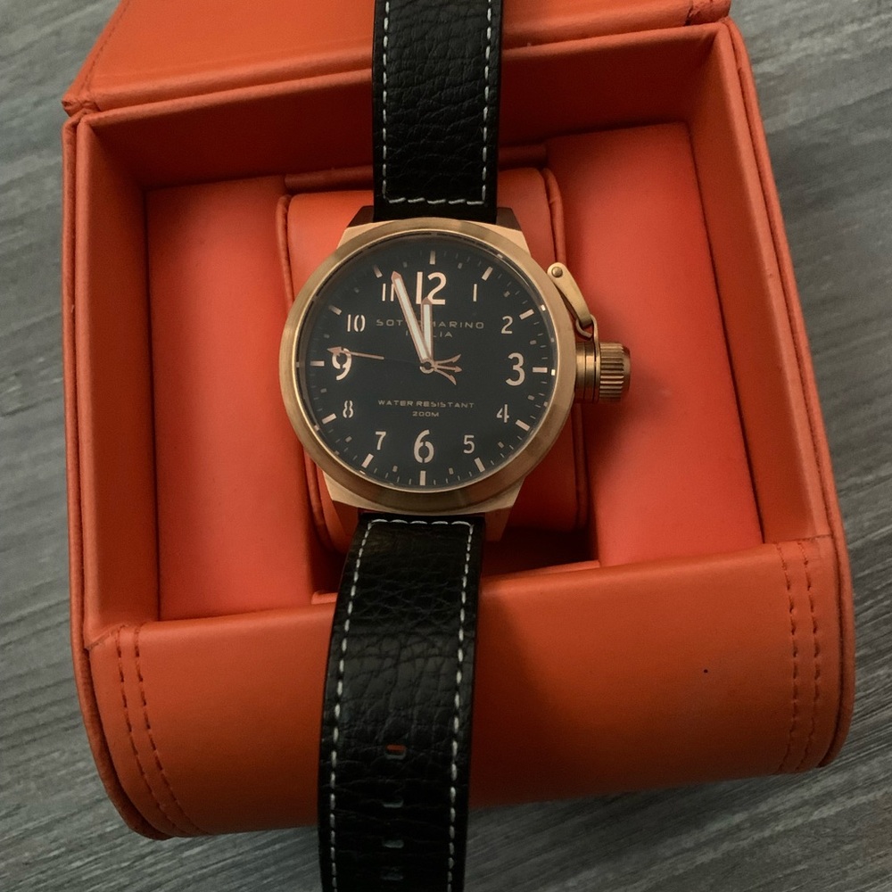Gold and Black Men's Watch